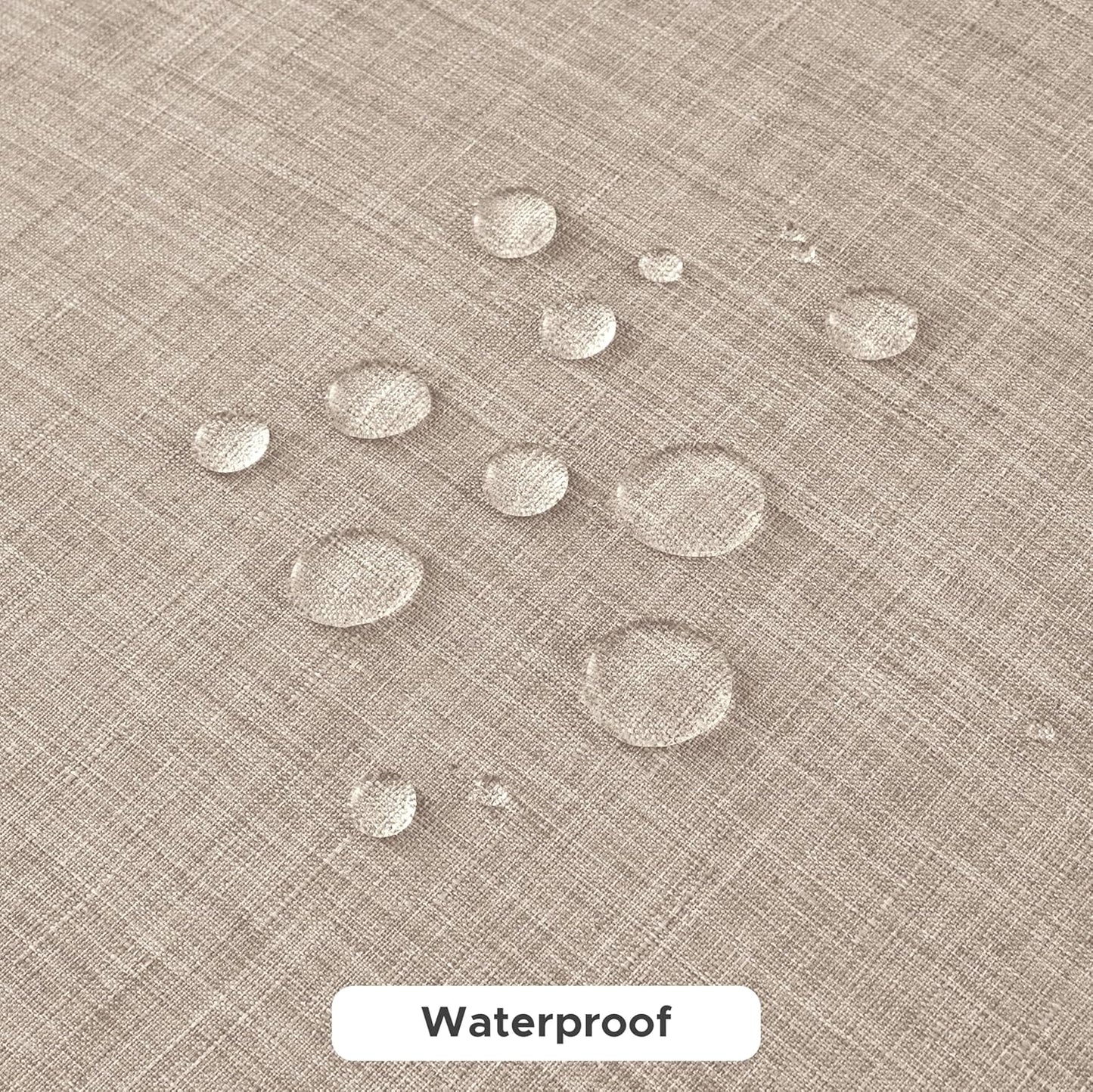 Fitable Faux Linen Tablecloths for Rectangle Tables: Water & Stain Resistant Farmhouse Table Cloth, Washable Burlap Textured Table Covers for Kitchen Dining Party(2 Pack, 60x120 Inch, Nature)