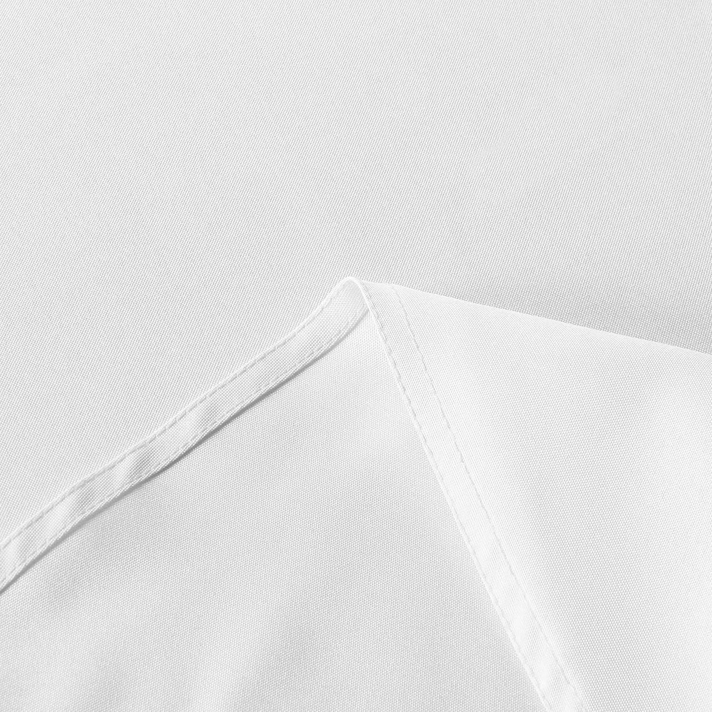 sancua Round Tablecloth - 90 Inch - Water Resistant Spill Proof Washable Polyester Table Cloth Decorative Fabric Table Cover for Dining Tables, Buffet Parties and Camping, White