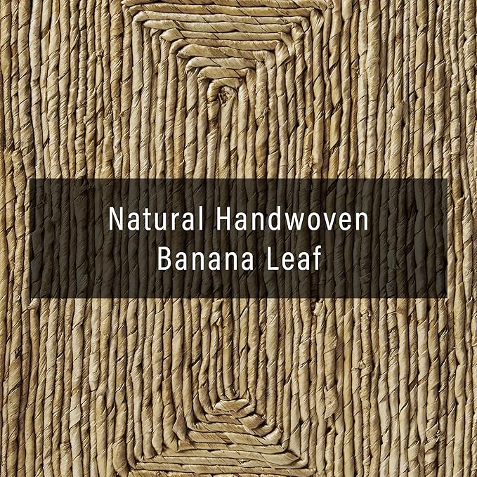 Crosley Furniture Marella Handwoven Banana Leaf Console Table, Rattan Sofa - Image 6
