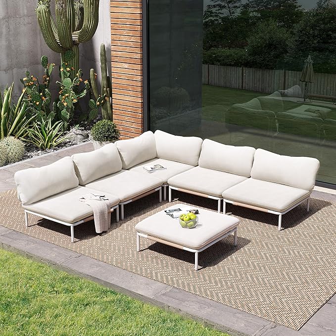Crestlive Products Outdoor Patio Furniture Set, 6 Seater Modular Oversized by CrestliveProducts