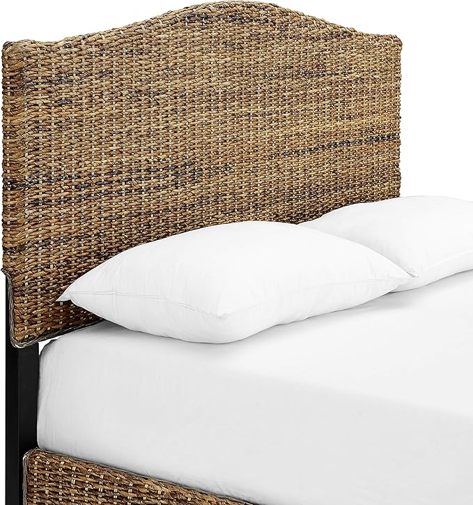 Crosley Furniture Serena Bed, Handwoven Natural Fiber Rattan Headboard and - Image 10