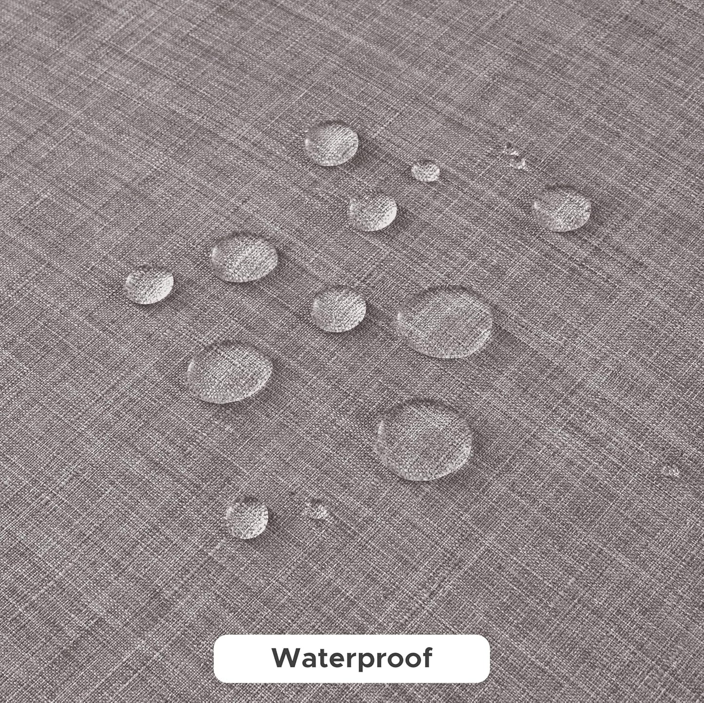 Fitable Faux Linen Tablecloths for Rectangle Tables: Water & Stain Resistant Farmhouse Table Cloth, Washable Burlap Textured Table Covers for Kitchen Dining Party(2 Pack, 52x70 Inch, Stone)