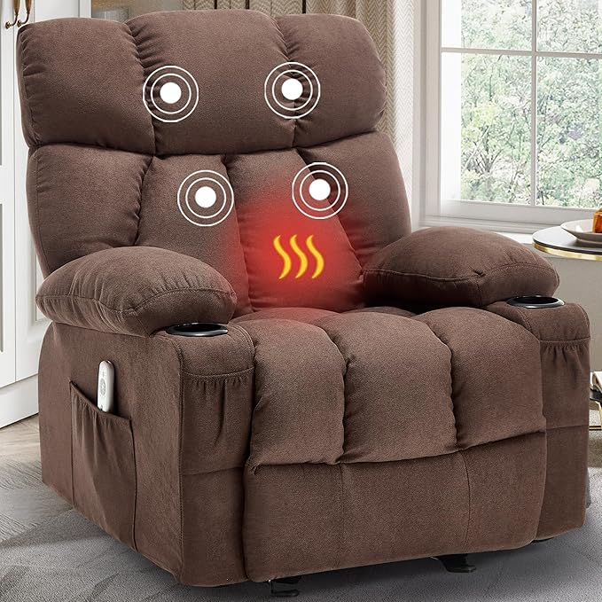 Massage Rocking Recliner Chair, Ergonomic Recliners Sofa by Unknown
