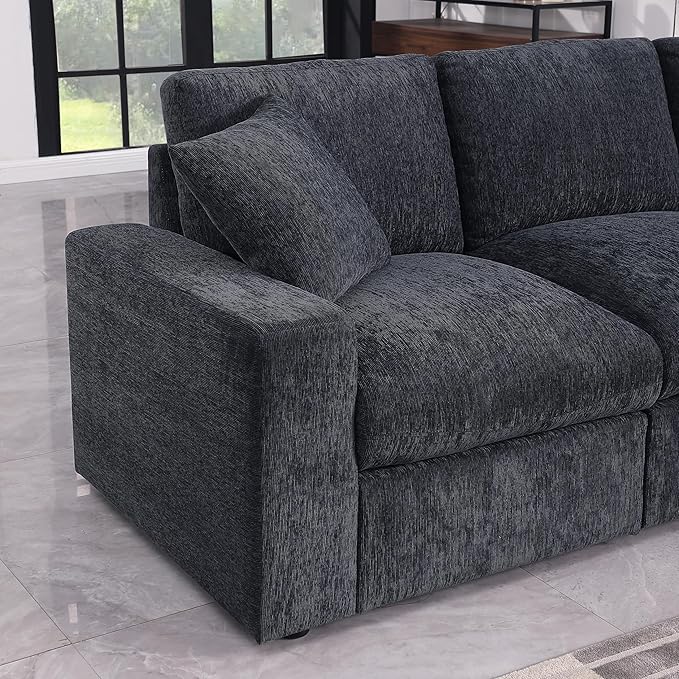 Ball & Cast 146" Oversized Modular L-Shaped Sectional Sofa, Large Chenille - Image 3