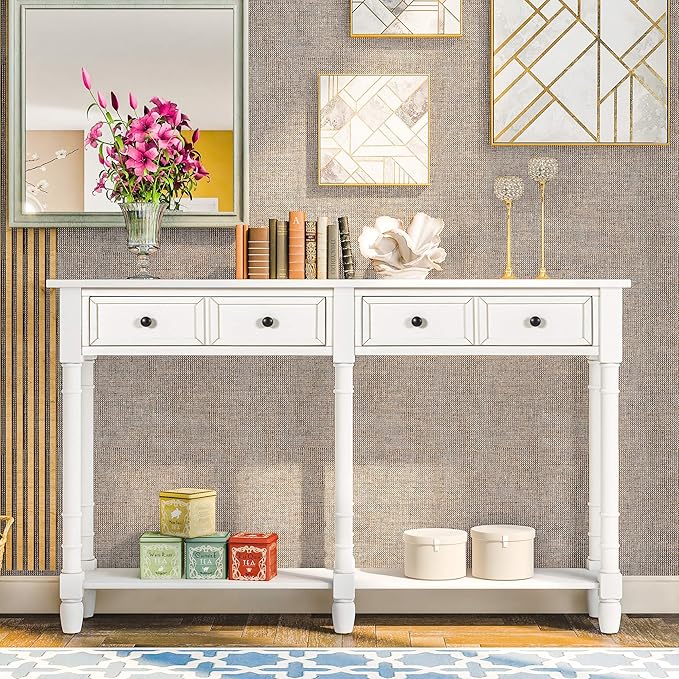 Merax Retro Console Table Sofa Table - Image 3