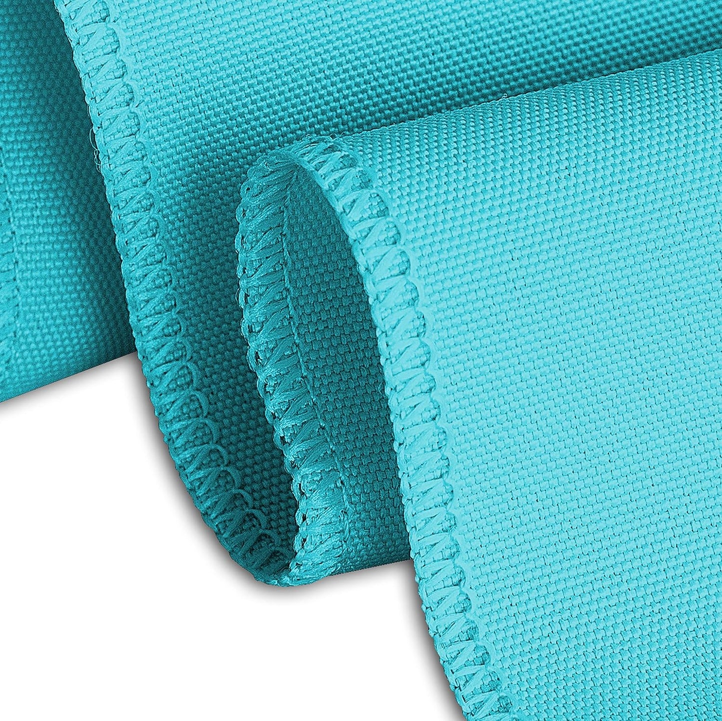 LTC LINENS Tablecloth - 120 Inch Round Tablecloths for Circular Table Cover in Turquoise Washable Polyester Fabric- Great for Buffet Table, Parties