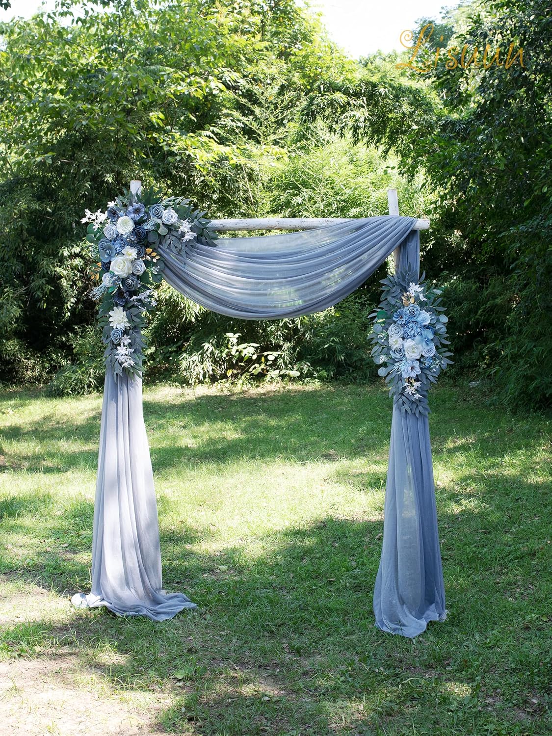 Wedding Arch Flowers, Artificial Flowers for Decoration, Large Flower Swag for Boho Styles Wedding Ceremony Floral Decor - Pack of 2
