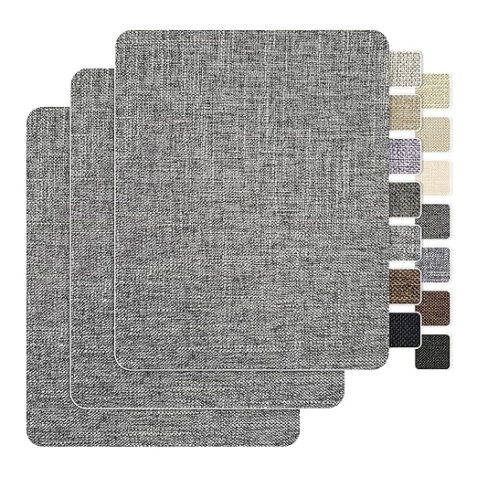BESEZX Linen Fabric Repair Patch，3 PCS 9 * 11 Inch Self-Adhesive Couch Fabric by Besezx
