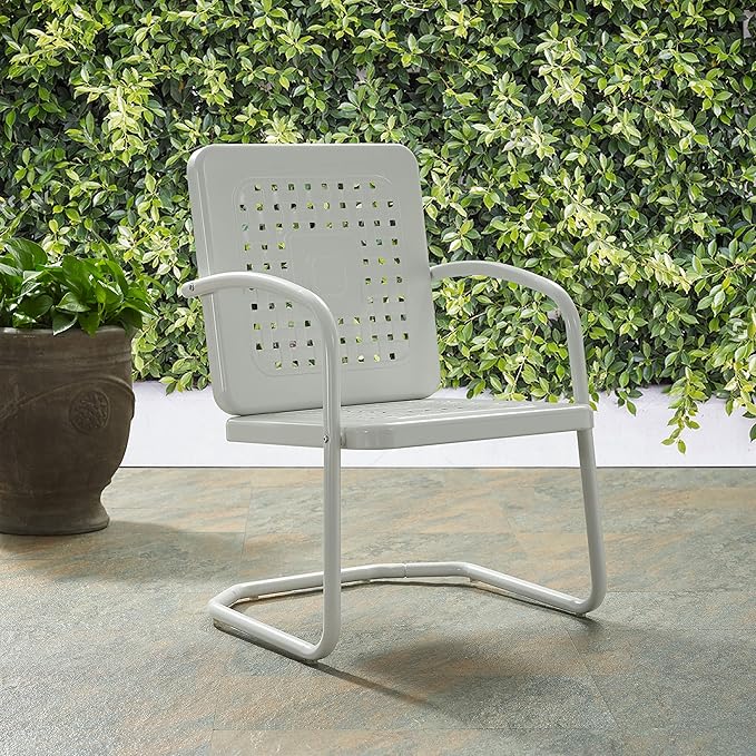 Crosley Furniture Bates 2-Piece Outdoor Chair Set, Retro Metal Patio Chairs - Image 9