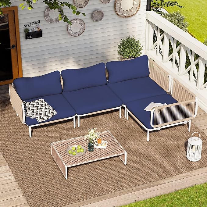 Crestlive Products Outdoor Patio Furniture Set, 4 Seater Modular Oversized by CrestliveProducts