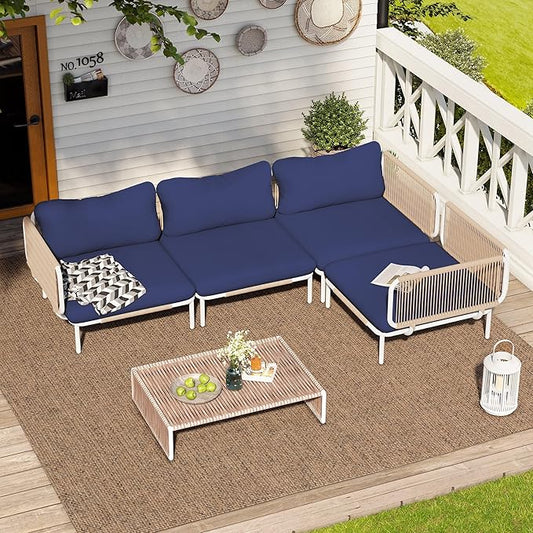 Crestlive Products Outdoor Patio Furniture Set, 4 Seater Modular Oversized by CrestliveProducts