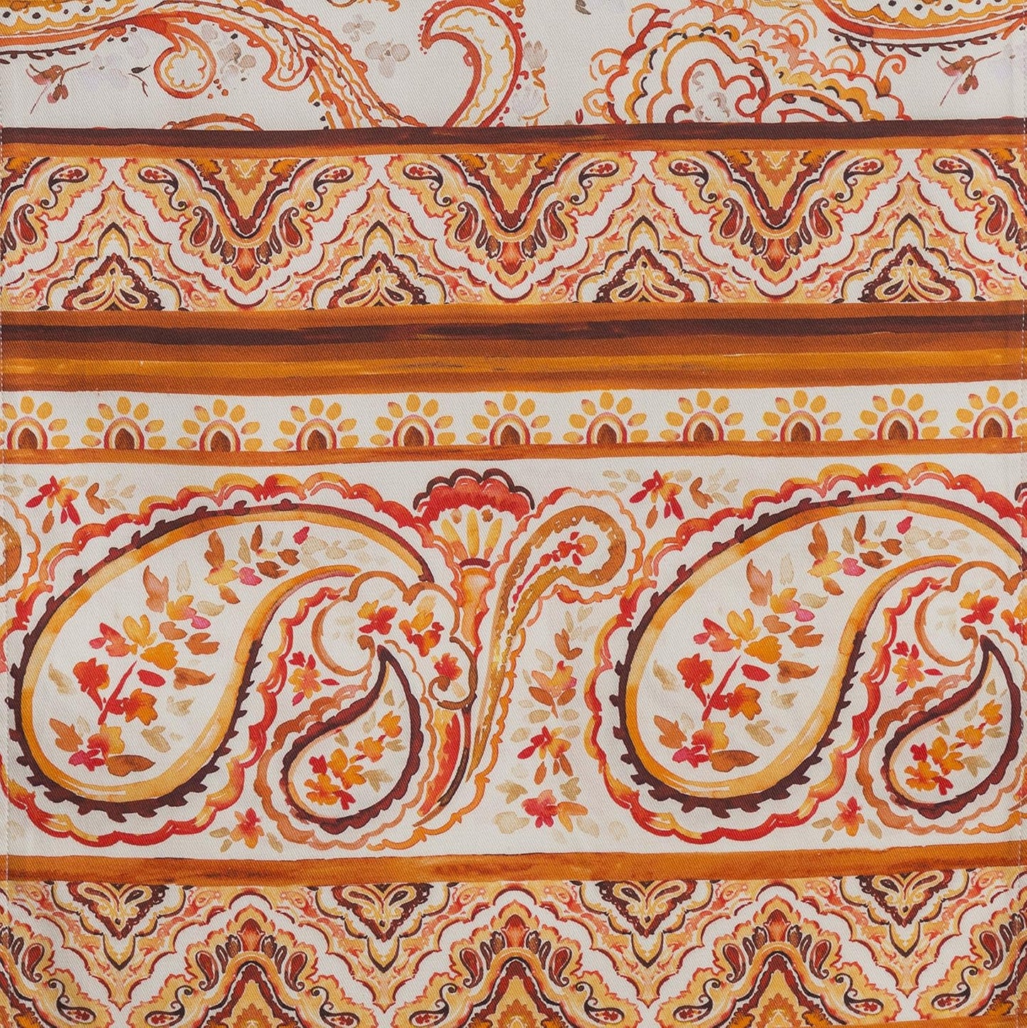 Maison d' Hermine Table Runner 100% Cotton Single Layer Table Runners 48 inches Long Decorative for Home Kitchen Dining Party Baby Shower Wedding Bridal Shower (Palatial Paisley, 14.50" x 48")