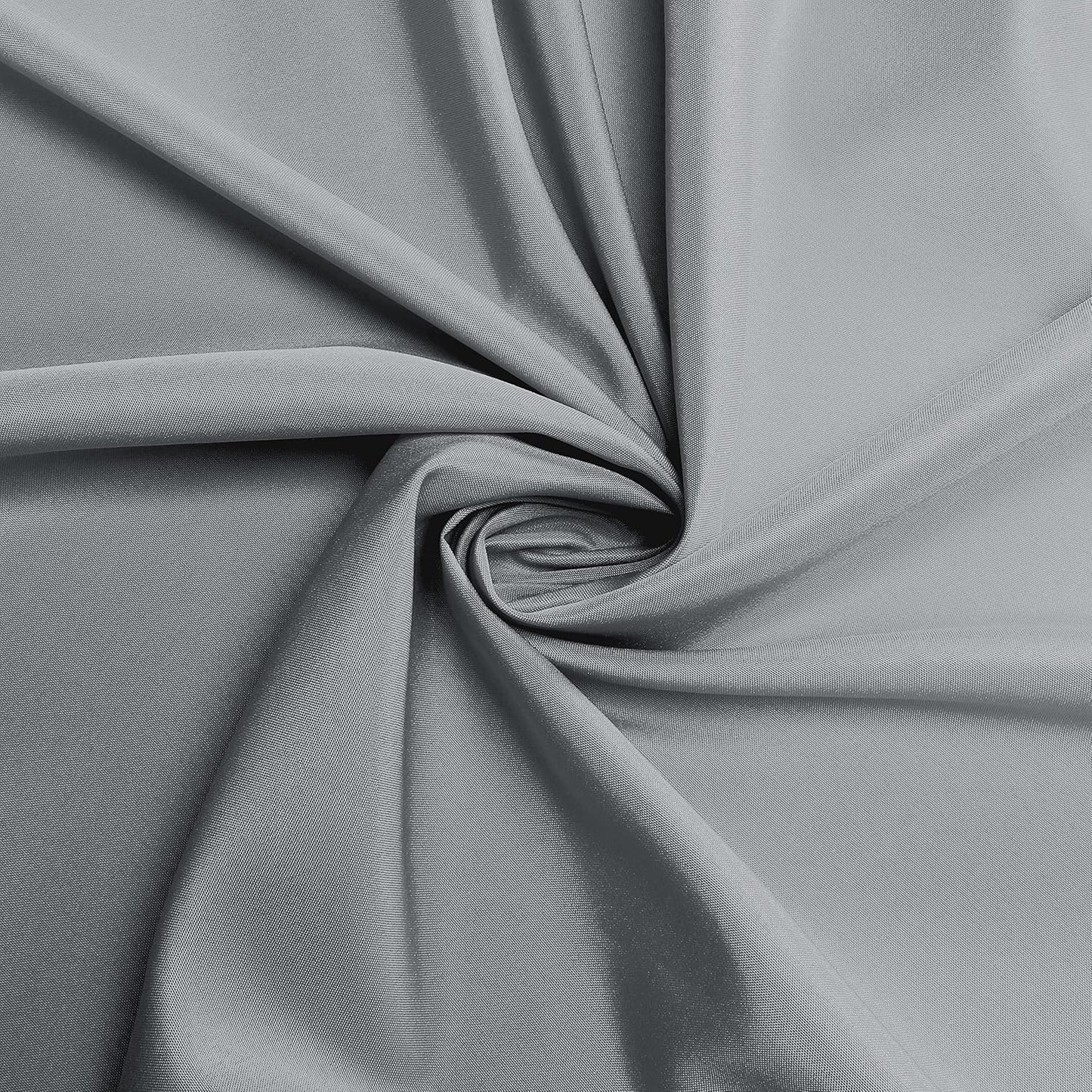 sancua Round Tablecloth - 80 Inch - Water Resistant Spill Proof Washable Polyester Table Cloth Decorative Fabric Table Cover for Dining Tables, Buffet Parties and Camping, Silver Grey