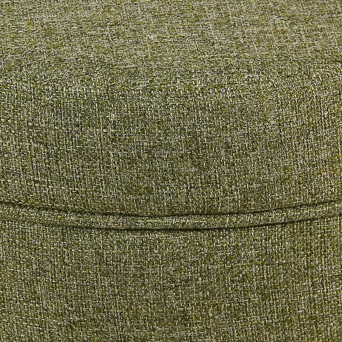 Homepop Home Decor | Upholstered Round Storage Ottoman | Ottoman - Image 7