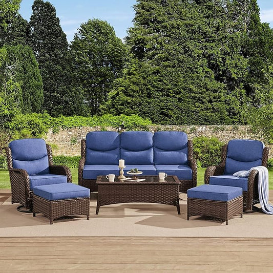 HILLGA Luxury High Back Patio Furniture Set by HILLGA