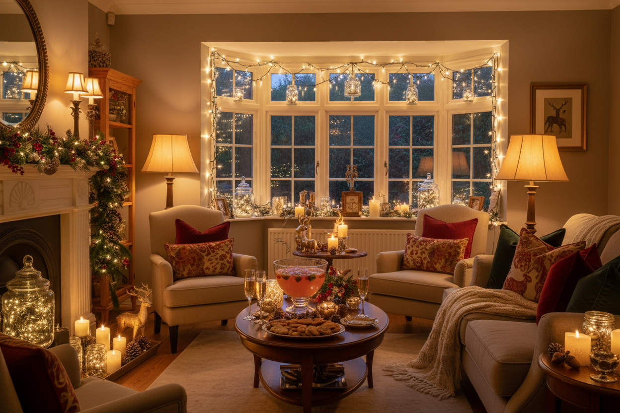 Home party, theme, lighting decoration, season, season, mini decoration real image